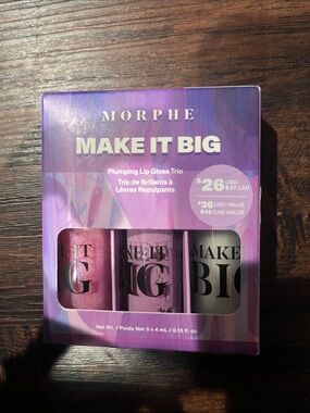 Morphe Make It Big Plumping Lip Gloss Trio Bug Bang Glow, Generation Lavender,